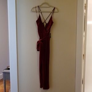 NWT Red Velvet Jumpsuit